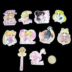 3/$20 10pcs Brand New Waterproof Sailor Moon Stickers #c